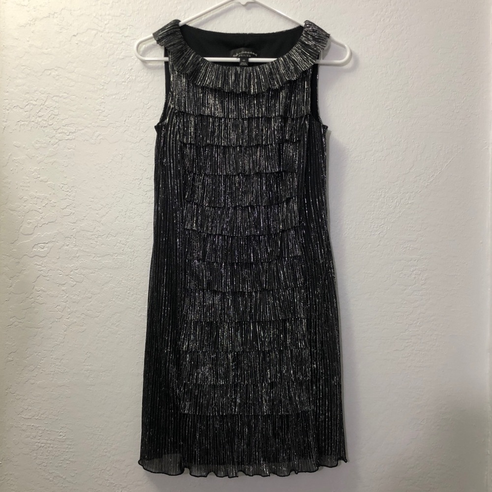 Connected Apparel Metallic Party Dress